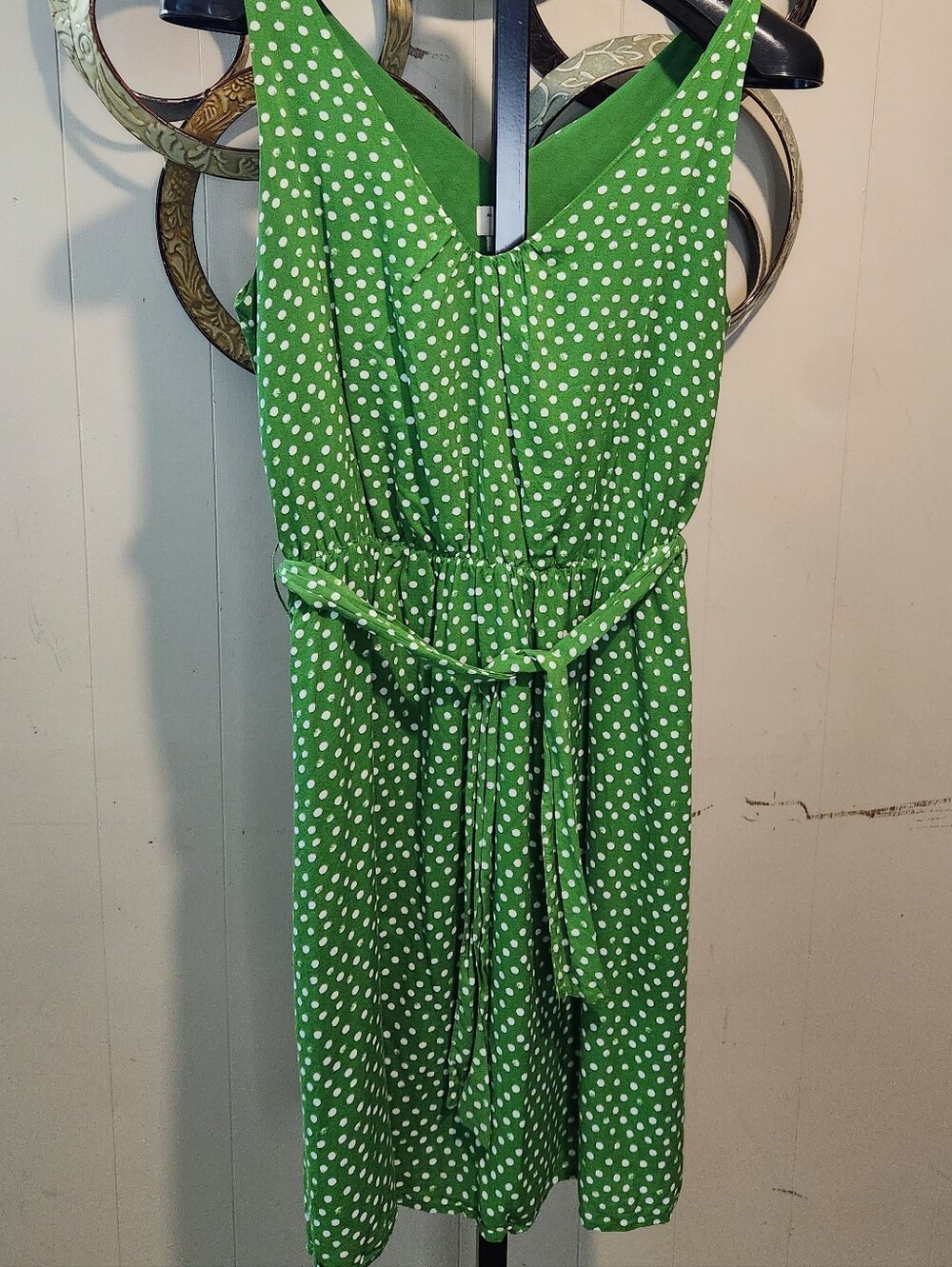 A New Day Green Polka-Dot Dress